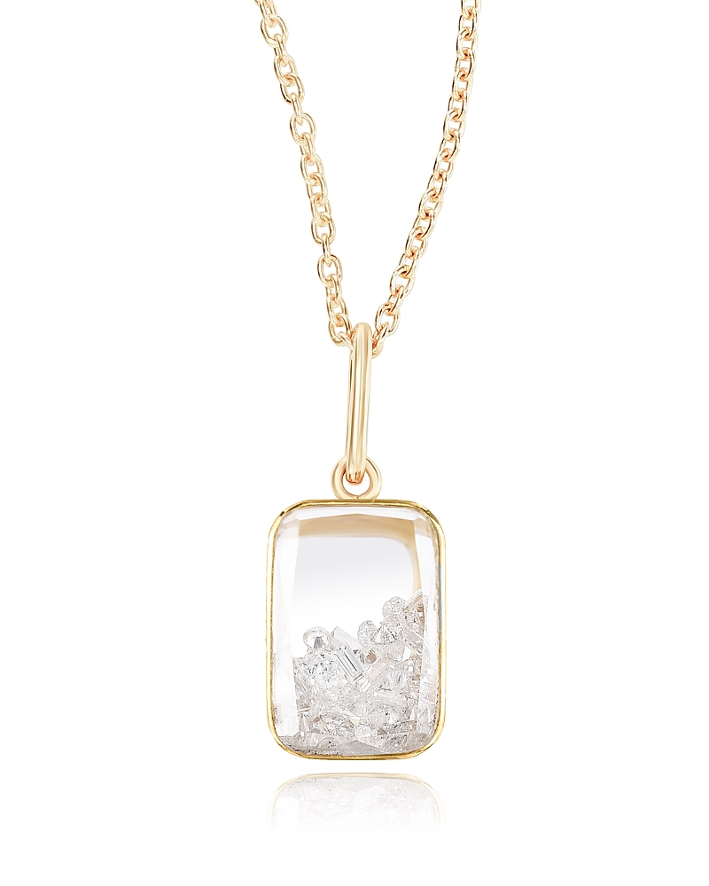 Moritz Glik 18K Yellow Gold Diamond Petite Shaker Pendant Necklace, 16