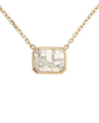 18K Yellow Gold Diamond Esmeralda Shaker Necklace, 15-15.5"