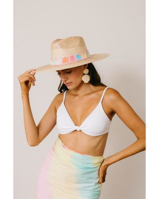 Pastel Kandy Crochet Palm Straw Hat