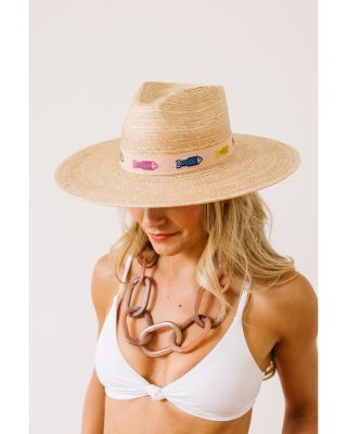 Colorful Fin Palm Straw Sun Hat