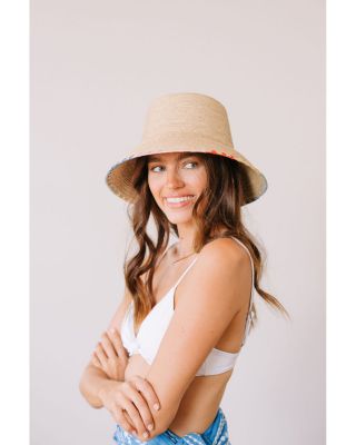 Gabriela Palm Straw Bucket Hat
