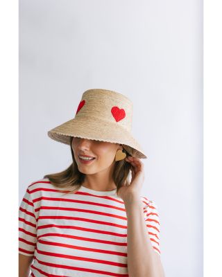 Heart Palm Straw Bucket Hat