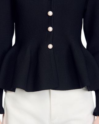 Peplum Cardigan Sweater 