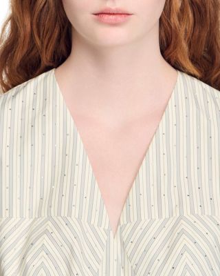 Striped Rhinestone Crop Top