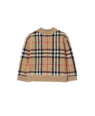  Burberr Check Wool Cashmere Cardigan - Baby