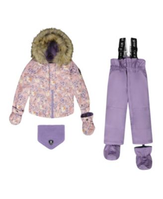  Girls' Two-Piece Play Snowsuit Cat Jacket - Baby, Little Kid