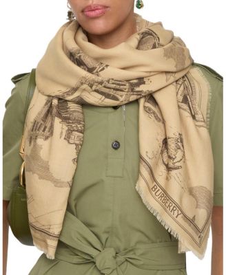  London Landmarks Wool Silk Scarf