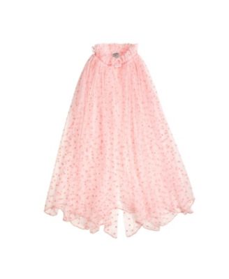 Girls' Flocked Heart Valentine's Day Cape - Little Kid, Big Kid