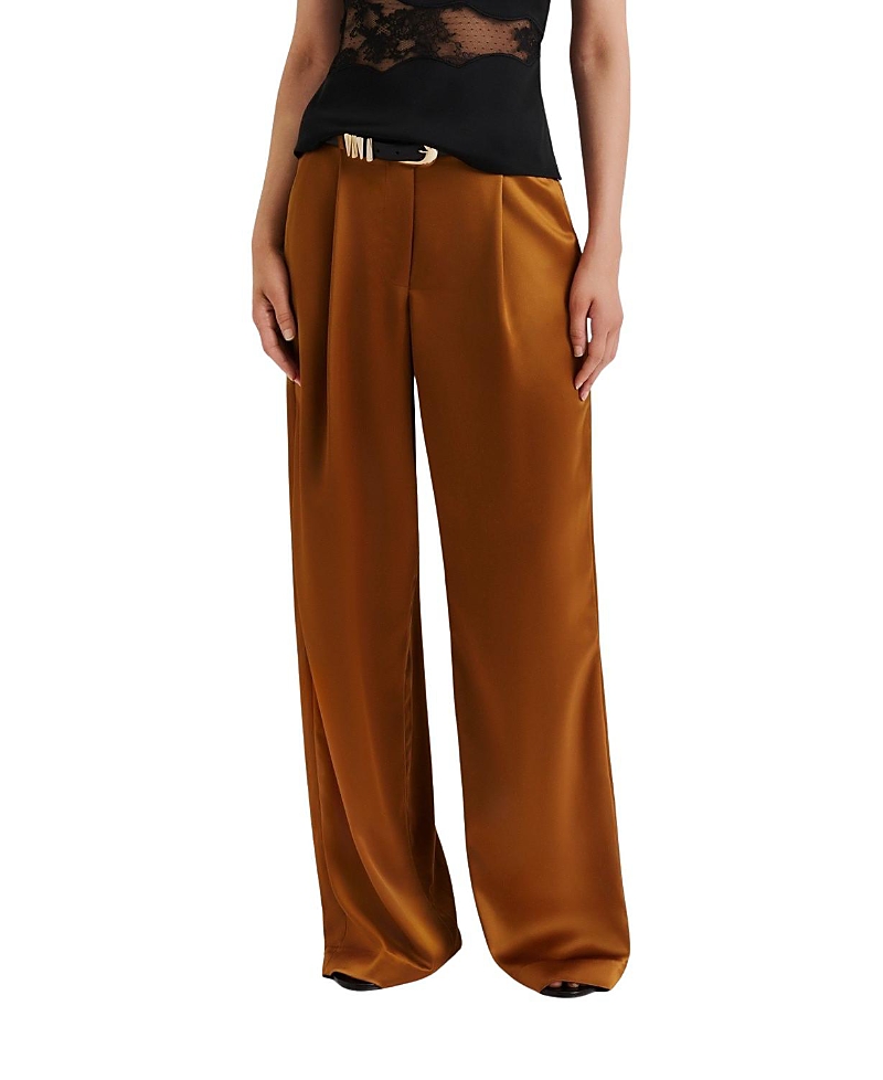 Malina Sarah Elastic Waist Satin Pants