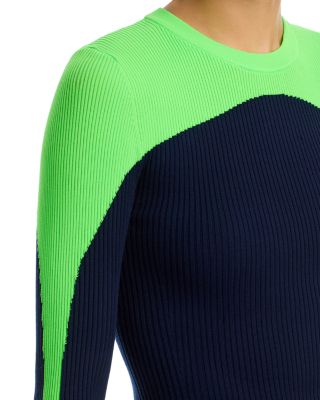 Color Blocked Ribbed Dress