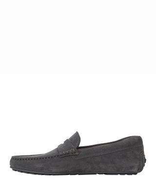 Men's Noel Dark Gray Suede Moccasins