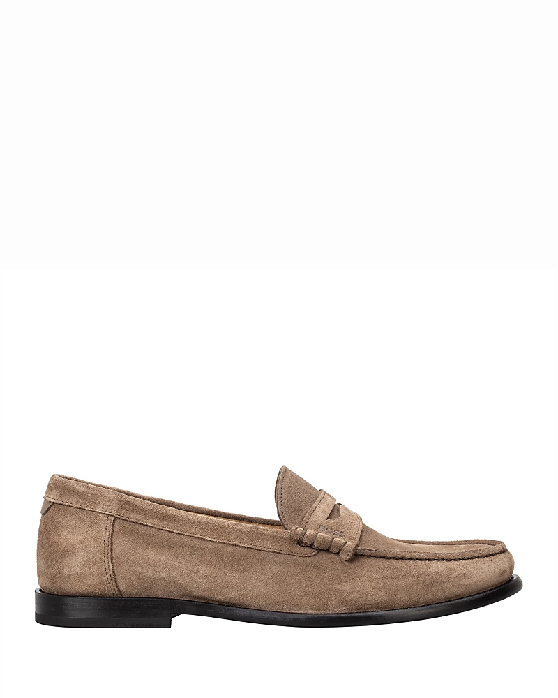 Boss Men's Tevan Beige Suede Loafers