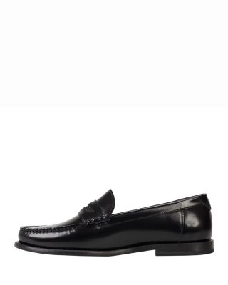 Men's Tevan Black Leather Loafers