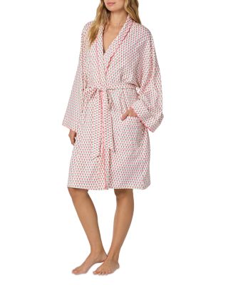 Blossom Geo Banded Collar Stretch Jersey Robe