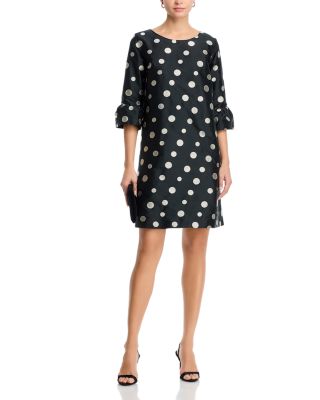 Ruffled Cuff Embroidered Dress