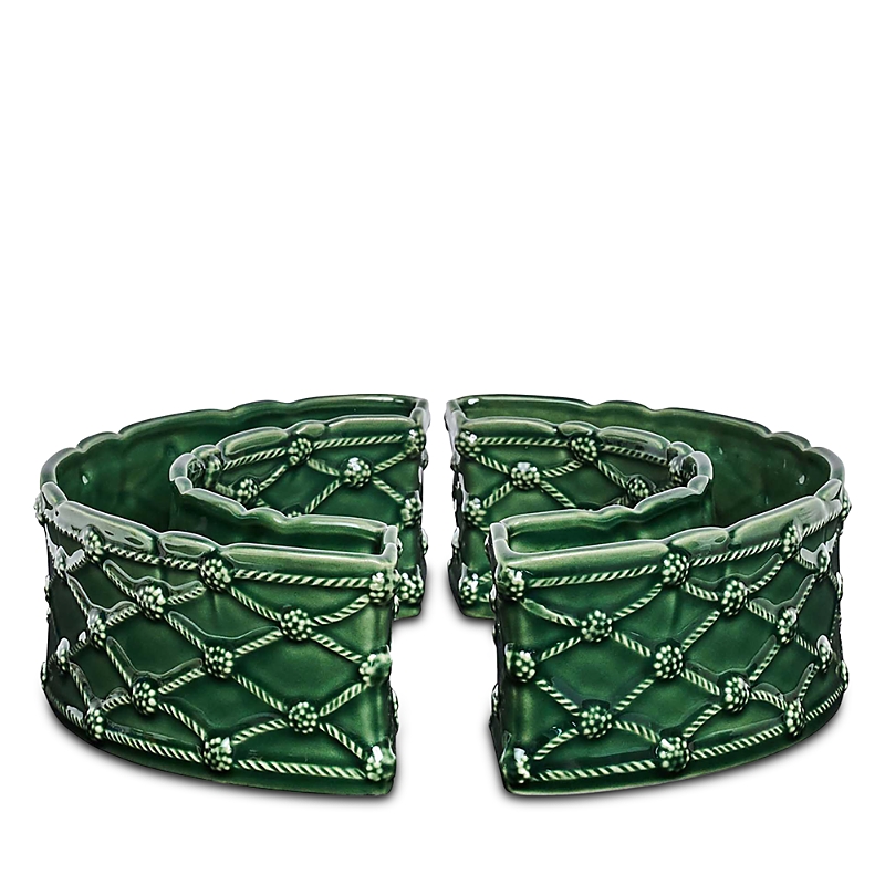 Juliska Berry & Thread Petite Parterre Garden Half Circle Vase, Set Of 2 In Green