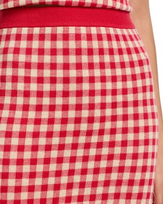 Cashmere Gingham Skirt