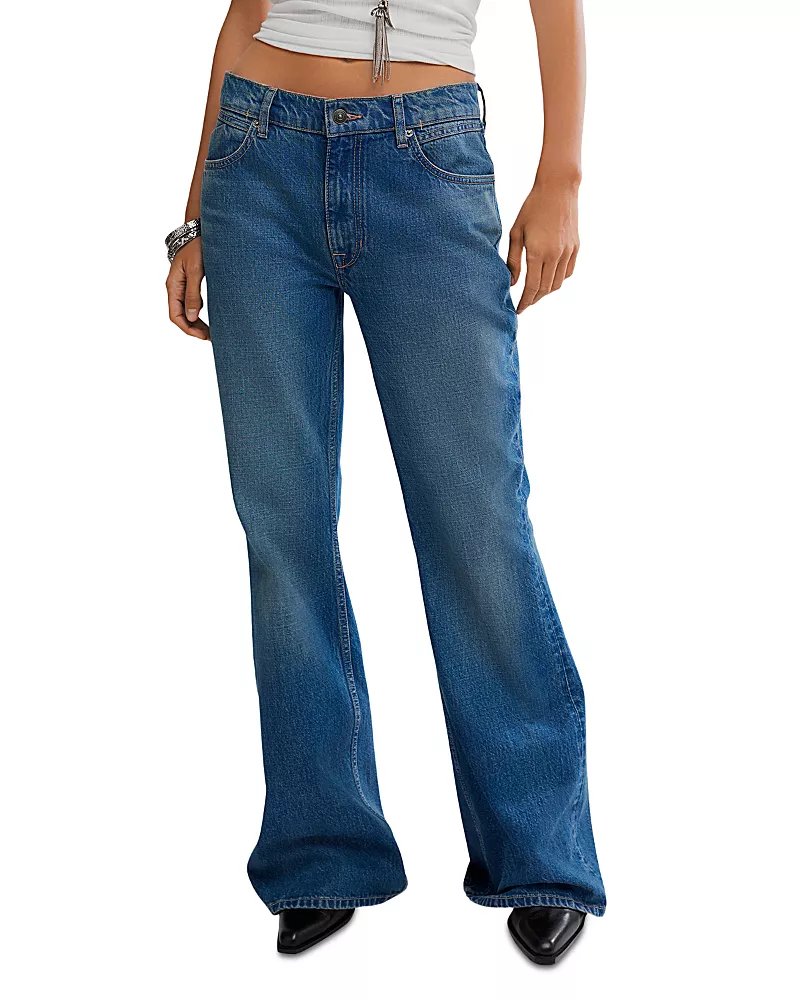 Free People West Coast High Rise Flare Jeans in Humble