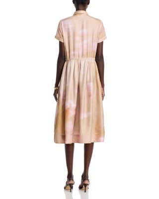 Silk Short Sleeve Polo Dress