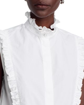 Sleeveless Ruffled Shirt