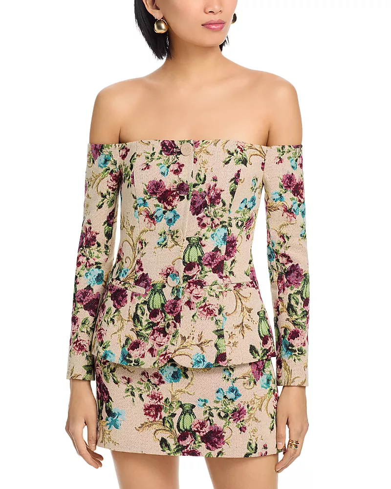 L'Agence Alice Off Shoulder Blazer