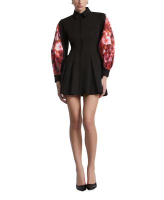 Taffeta Twill Printed Dress