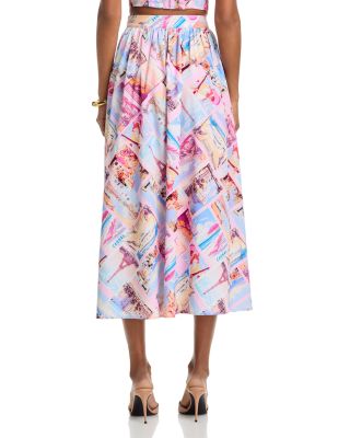 Seina Front Placket Midi Skirt