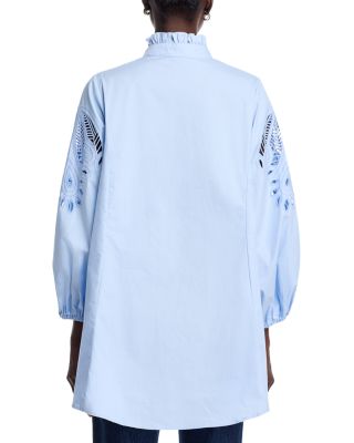 Embroidered Sleeve Top