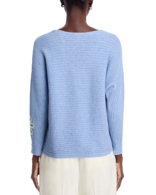 Floral Embroidered Dolman Sweater