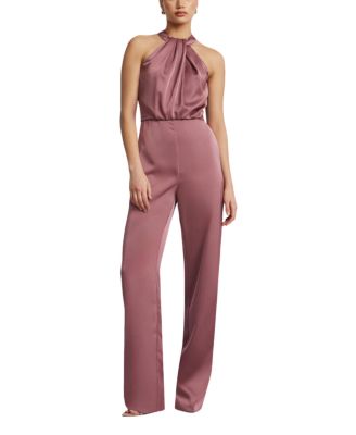 Pleated Halter Jumpsuit