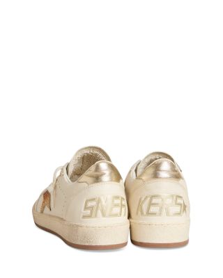 Women's Ball Star Leather Up Low Top Sneakers