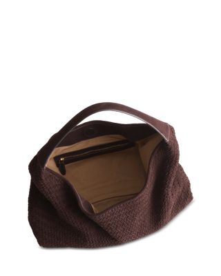 The Mylie Shoulder Bag in Woven Suede