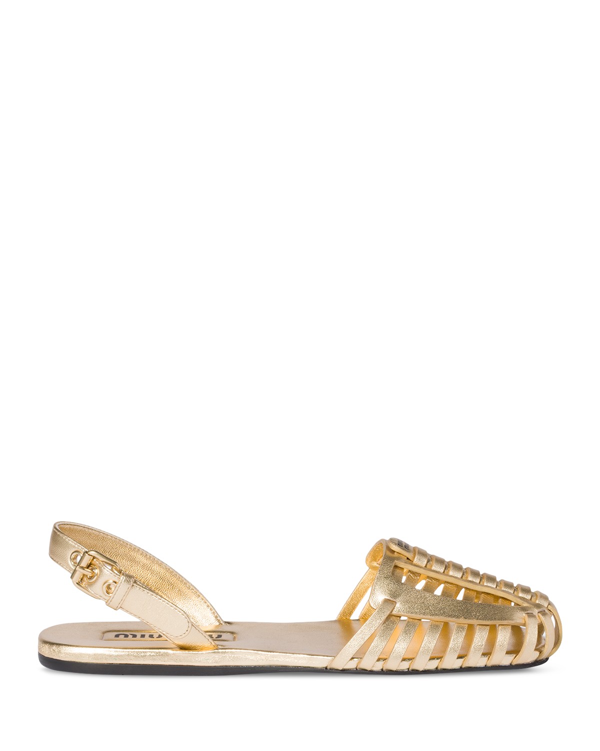 Miu Miu Women's Huarache Slingback Flats