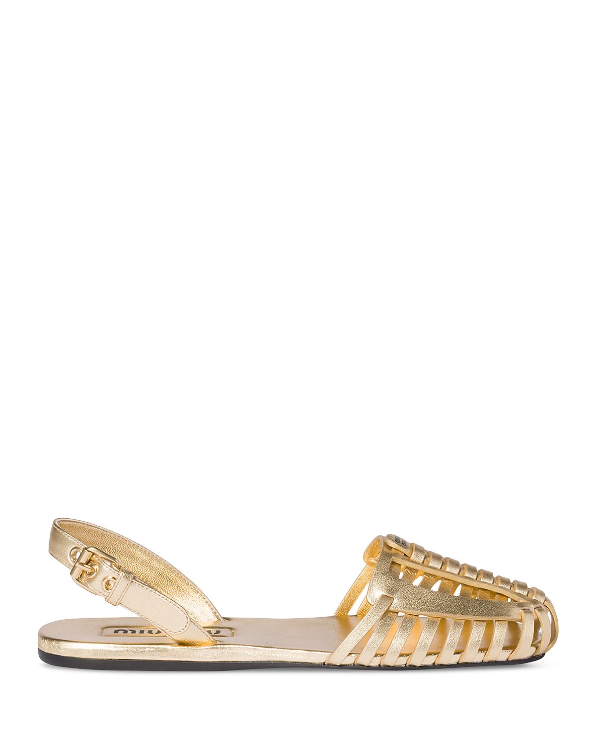 Miu Miu Women's Huarache Slingback Flats