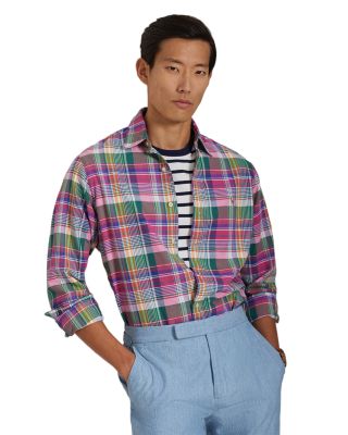 Classic Fit Plaid Oxford Shirt