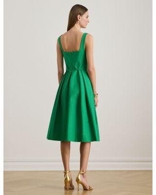 Belted Faille Cocktail Dress