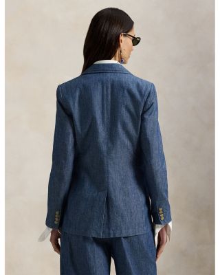 Single Breasted Chambray Blazer