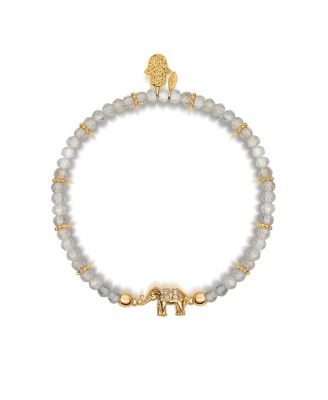  Mind Nourisher - Labradorite Elephant Charm Bracelet