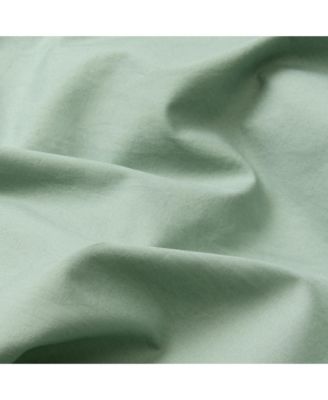 Washed Cotton Percale Fitted Sheet, Full