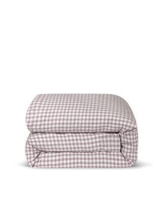 Gingham Linen Blend Duvet Cover, Twin