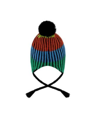 Boys' Lined Peruvian Knit Winter Hat with Pompom - Little Kid, Big Kid