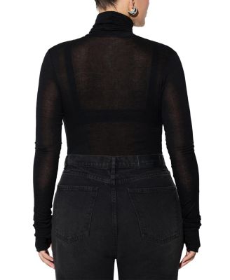  Eloise Sheer Turtleneck Top
