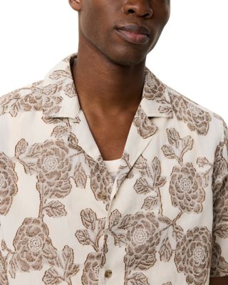 Lesley Flower Jacquard Short Sleeve Shirt
