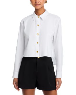 Cosette Crop High Low Hem Shirt