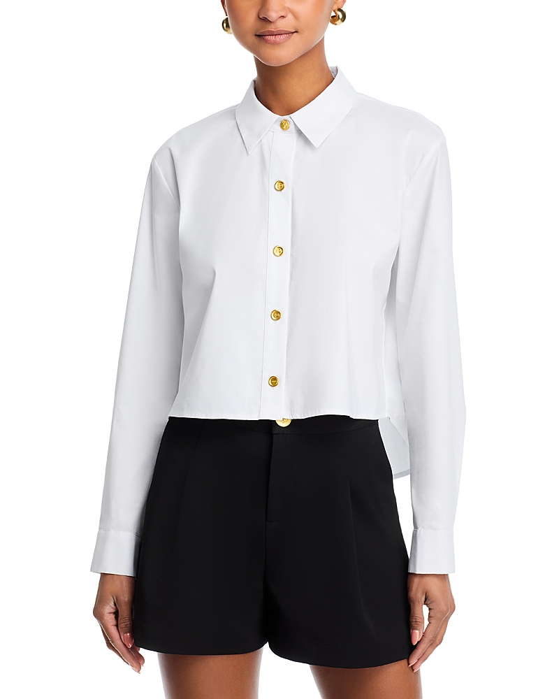 L'agence Cosette Crop High Low Hem Shirt