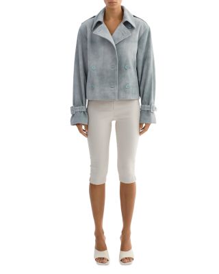 Suede Short Trench Coat