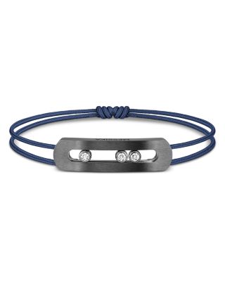 Move Titanium Diamond Cord Bracelet