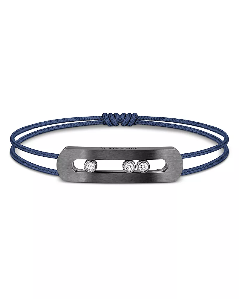 Messika Move Titanium Diamond Cord Bracelet
