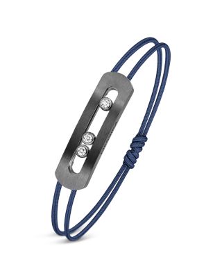 Move Titanium Diamond Cord Bracelet