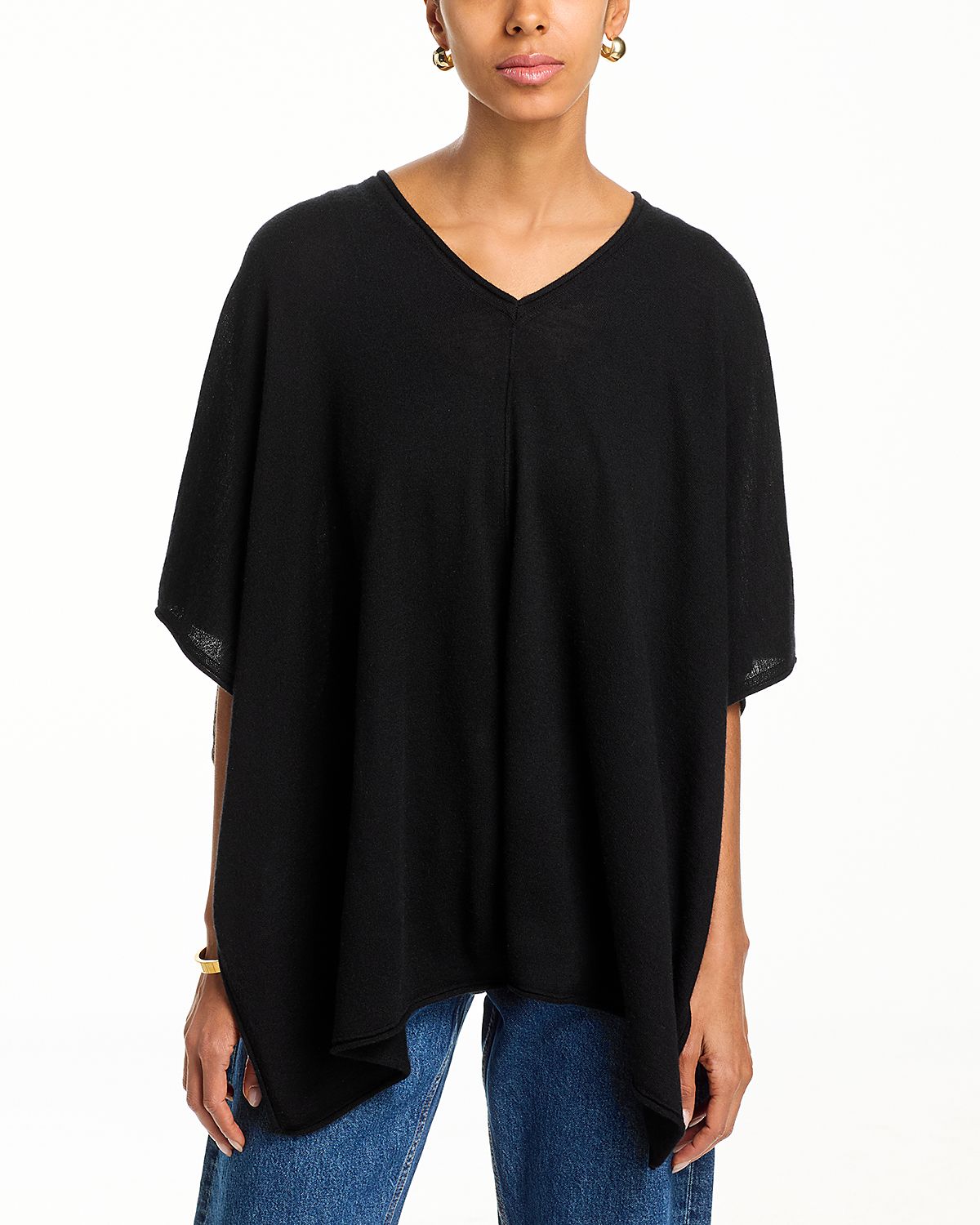 Atm Lightweight Cashmere Poncho Tee